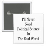 I'll Never Need Political Science In The Real Worl Pinback Button