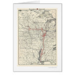 Illinois Central Railroad Map 1892 cards