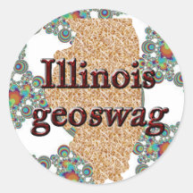 Illinois Geocaching Supplies Stickers Geoswag