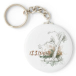 Illinois Green Tree Keychain