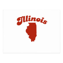 ILLINOIS Red State Post Cards