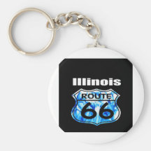Illinois Route 66 Key Chains
