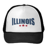 Illinois Three Stars Design Trucker Hat