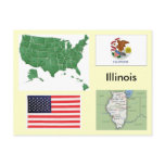 Illinois, USA postcards