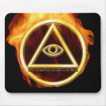 Illuminati on Fire mousepads