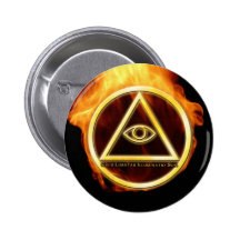 Illuminati on Fire Pinback Buttons