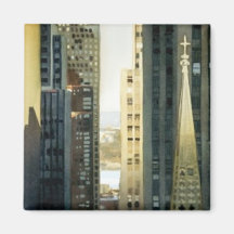 "Illuminating St. Pat's" New York Watercolor Art Refrigerator Magnets