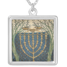 Illumination of a menorah, from pendants