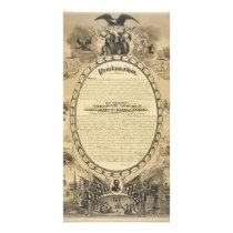 Illustrated Image of the Emancipation Proclamation Photo Card