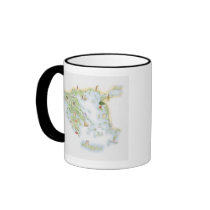Illustrated map of Ancient Greece Coffee Mug