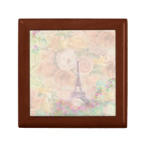 illustrated roses eiffel tower trinket box gift boxes