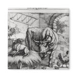 Illustration for 'The Dog and the Ox' magnets