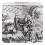 Illustration for 'The Dog and the Ox' stickers