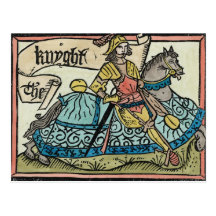 Illustration from 'The Canterbury Tales' Post Cards