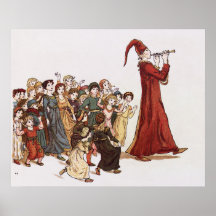Illustration from The Pied Piper of Hamelin Book Posters