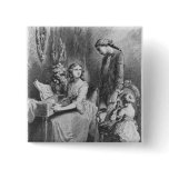 Illustration from 'The Sorrows of Werther' buttons