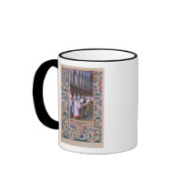 Illustration of a funeral service coffee mug