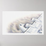 Illustration of a plane flying above wormhole posters