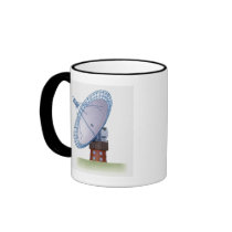 Illustration of a radio telescope mug