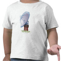 Illustration of a radio telescope t-shirt