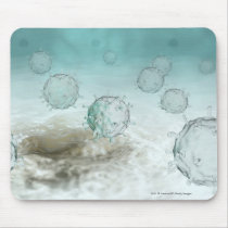 Illustration of avian flu cells mousepad