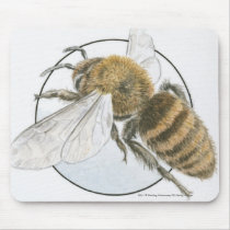 Illustration of European Honey Bee Mousepad