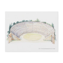 Illustration of Roman amphitheatre Postcard