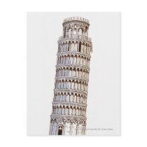 Illustration of the Tower of Pisa Post Card
