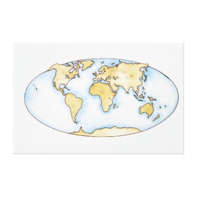 Stretched World Map