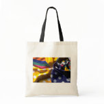 Illustrative Polka dot and striped fabric bags