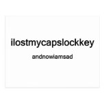 ilostmycapslockkey post card