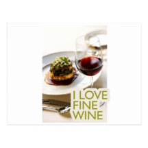 ILoveFineWine Cabernet Post Card