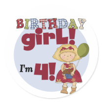 I'm 4 Birthday Girl T-shirts and Gifts