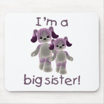 I'm a big sister (purple puppies) mouse pads