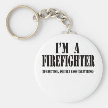 I'm a firefighter black keychain