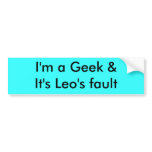 I'm a Geek Bumper Sticker bumper stickers