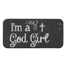 I'm a God Girl Chalkboard Typography iPhone 5 Case