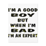 I'm A Good Boy But When I'm Bad I'm An Expert postcards