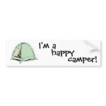 I'm a happy camper bumper sticker bumper stickers