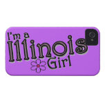 I'm a Illinois Girl, Flower, Purple iPhone Cover Case-Mate iPhone 4 Case