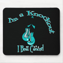 I'm A Knockout I Beat Ovarian Cancer Mousemats