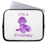 I'm a l'il monkey (purple) laptop sleeve