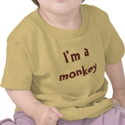 I'm a monkey t-shirts by yallli