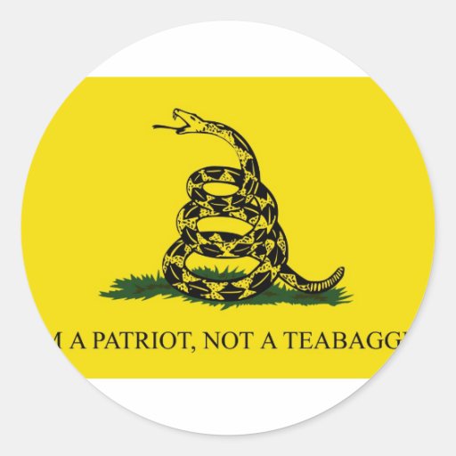 I'm a Patriot, Not a Teabagger Sticker