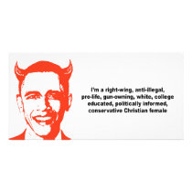 I'm a right wing, conservative chrisitan female photo card