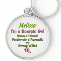 I'm a Scorpio Girl Personalised Zodiac Keychain