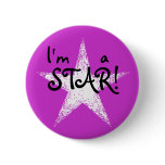 I'm a STAR! | Purple Pinback Buttons