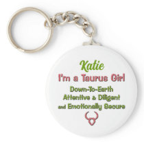 I'm a Taurus Girl Personalised Zodiac Keychain