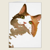 I'm All Ears: Calico Cat Portrait cards
