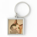 I'm All Ears: Calico Cat Portrait keychains